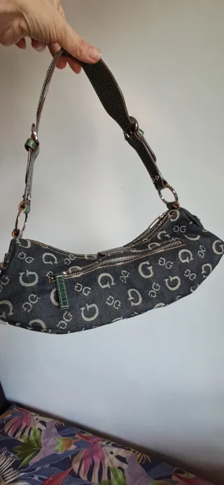 Borsa Guess Vintage Denim Blu e Verde
