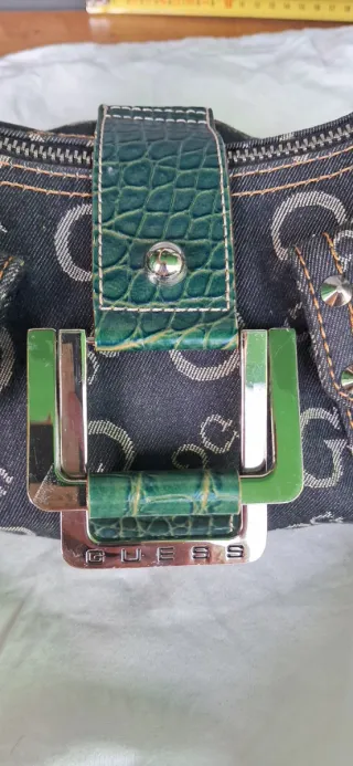 Borsa Guess Vintage Denim Blu e Verde