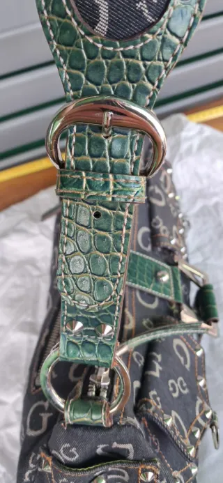 Borsa Guess Vintage Denim Blu e Verde