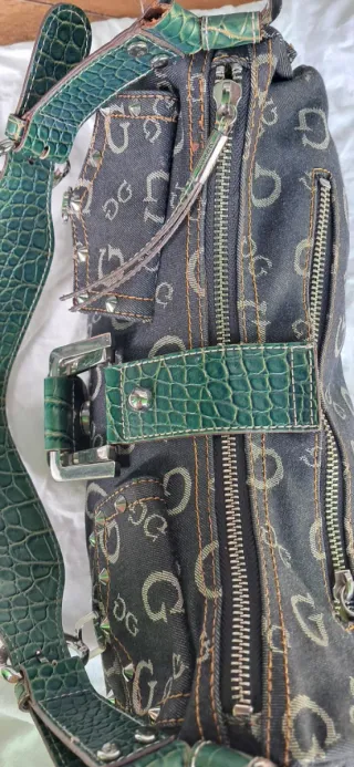 Borsa Guess Vintage Denim Blu e Verde