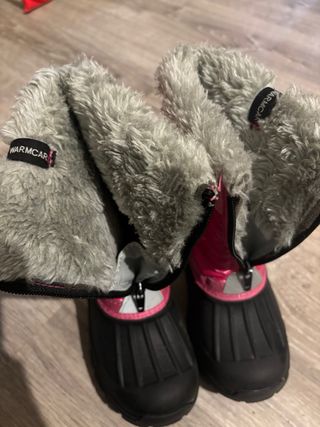 Botas de nieve rosas para niña Talla 27