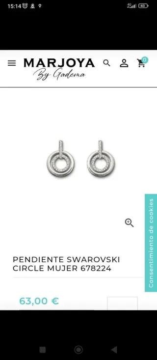 Pendientes Swarovski Aro Doble Circonitas