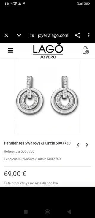Pendientes Swarovski Aro Doble Circonitas