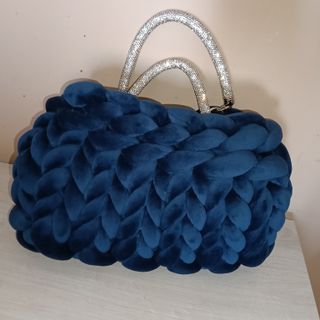 Borsa Chunky Blu e Argento