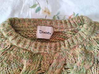 Jersey Dixie verde y rosa tejido