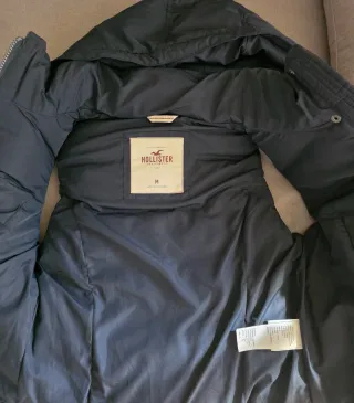 Chaleco chica Hollister Negro con Capucha