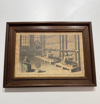 Cuadro antiguo de escena de taller