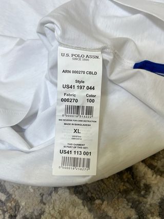 Polo U.S. Polo Assn. Bianco Taglia XL