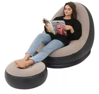 Sillón Inflable Portátil con Reposapiés