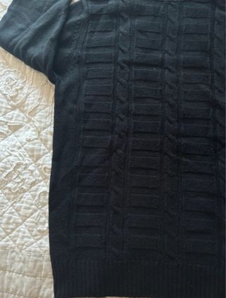 Maglione nero collo alto uomo