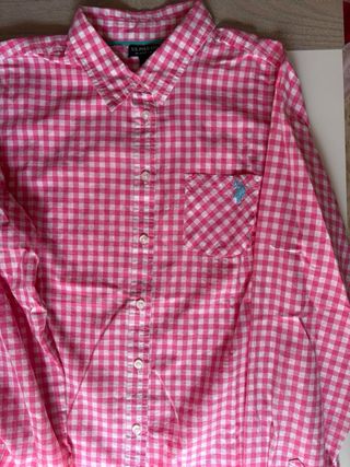Camisa U.S. Polo Assn. cuadros rosa