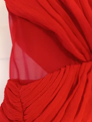 MANGO. Vestido largo rojo elegante