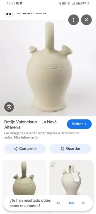 Botijo Valenciano Barro Cocido alos 70