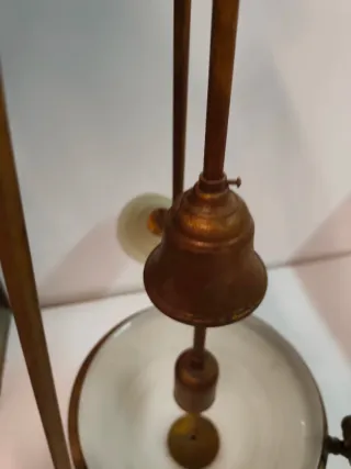 Lampadario 4 luci oro e trasparente