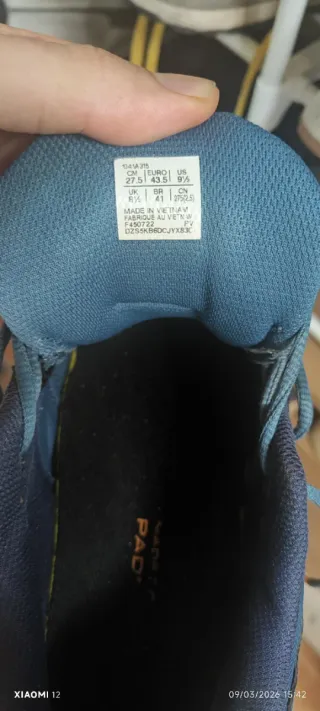 Zapatillas Asics Talla 43. Azul/Naranja