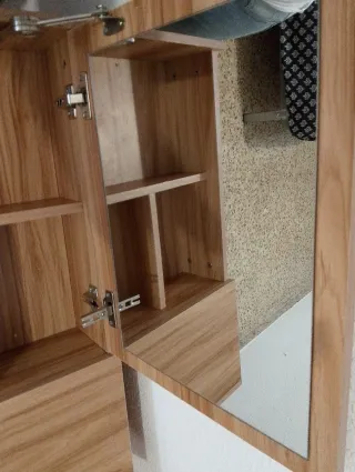 Tocador/Escritorio con Taburete Negro