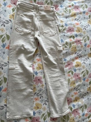 Pantalones cargo Zara beige Talla S