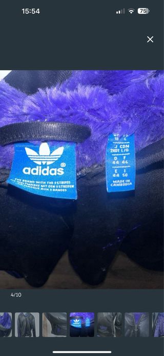 Chaqueta Adidas Chile 62 Vintage Negra y lila