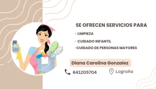 Servicio de cuidado de adultos, niños, y limpieza