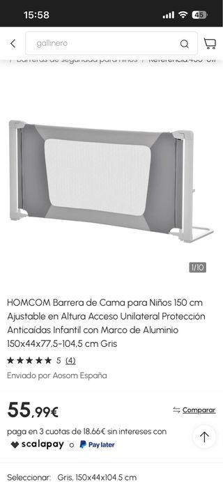 Barrera seguridad Homcom 150cm