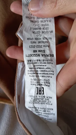 Pantaloni Berna Marroni