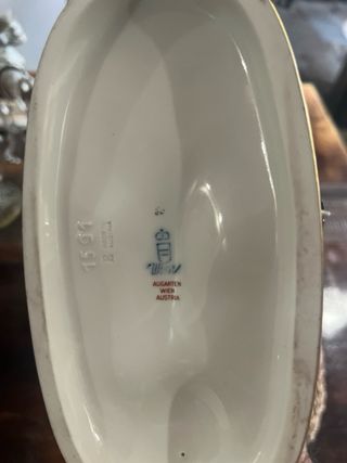 Porcelana Viena Caballo Levade Firmado
