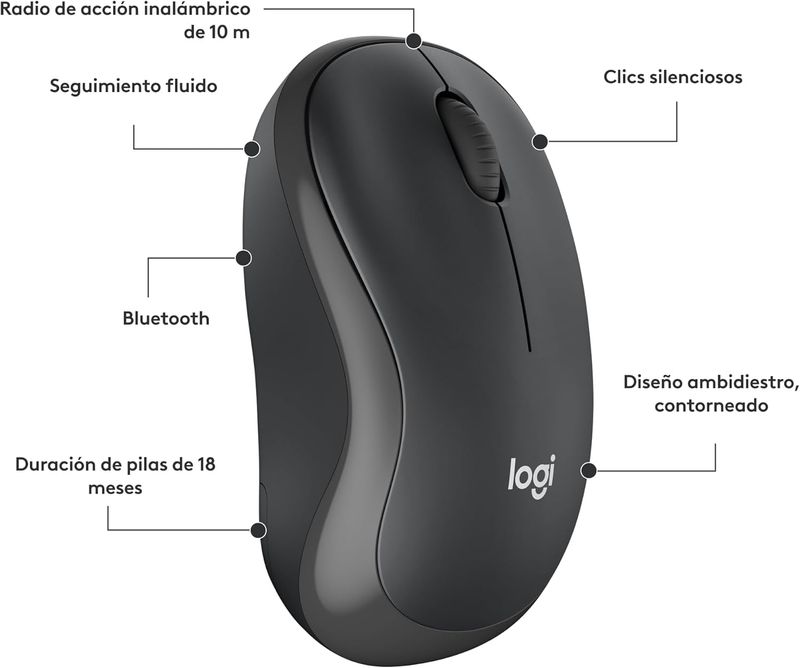 Logitech M240 Silencioso Bluetooth Ratón, inalámbr afbeelding 8
