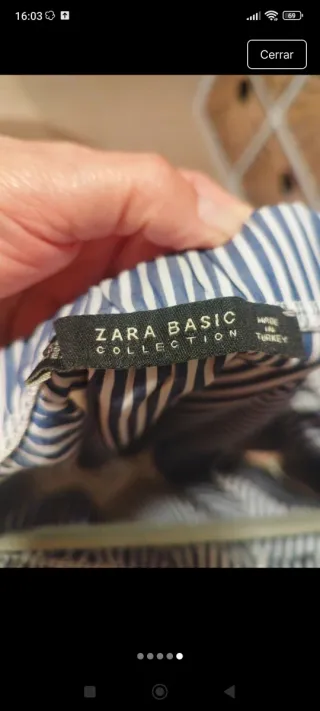 Blusa Zara Talla M Rayas