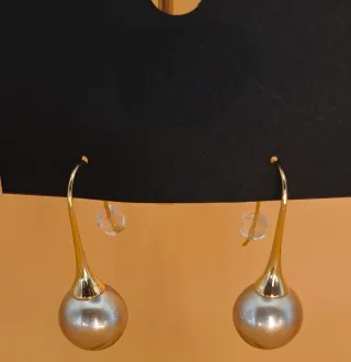 Pendientes Aro Perlas y Circonitas Dorados