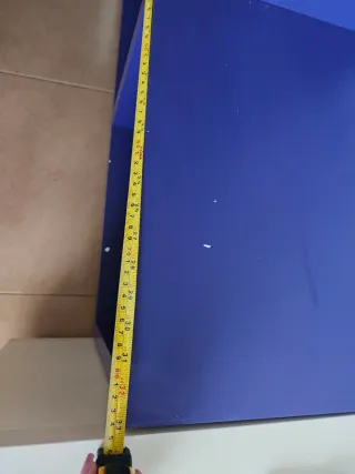 Mueble TV modular negro y morado