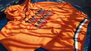 Felpa con cappuccio Mopar arancione