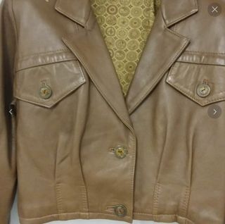 Cazadora bolero piel marrón