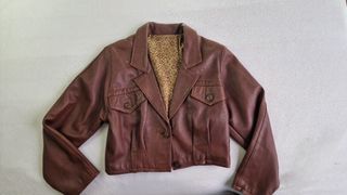 Cazadora bolero piel marrón