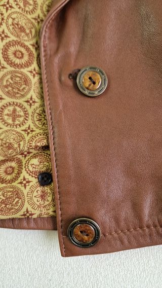 Cazadora bolero piel marrón