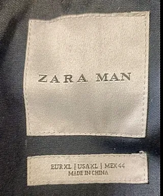 Gabardina Trench Zara XL azul marino trinchera