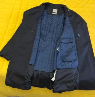 Gabardina Trench Zara XL azul marino trinchera