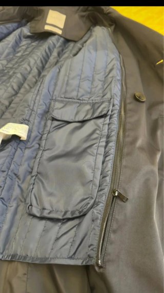 Gabardina Trench Zara XL azul marino trinchera