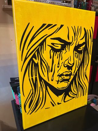 Lienzo pintado a mano