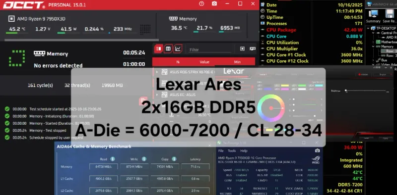 A-Die 2x16GB DDR5 6000-7200 CL28-34 AMD/Intel 32GB afbeelding 3