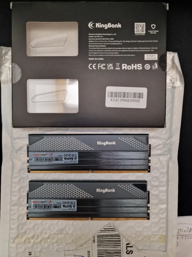 A-Die 2x16GB DDR5 6000-7200 CL28-34 AMD/Intel 32GB afbeelding 9