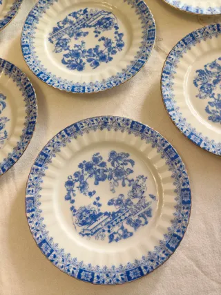 11 piattini dessert vintage porcellana blu Bavaria
