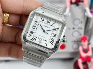 Reloj Cartier Plata y Blanco