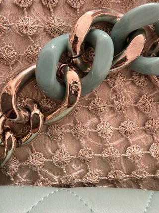 Bolso Chanel Flap Cuero Acolchado Menta