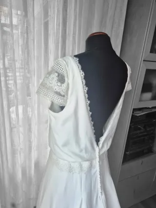 Vestido de Novia Talla 46 Blanco Roto Modlo Bolero