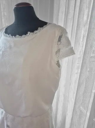 Vestido de Novia Talla 46 Blanco Roto Modlo Bolero