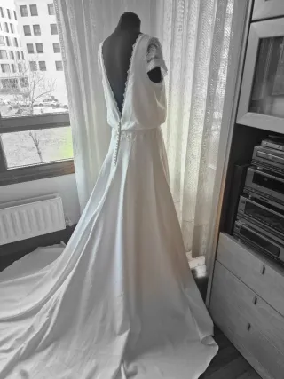 Vestido de Novia Talla 46 Blanco Roto Modlo Bolero