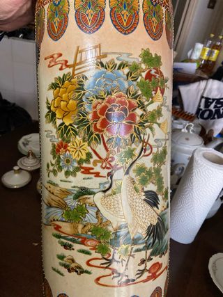 Porta ombrelli in ceramica decorato