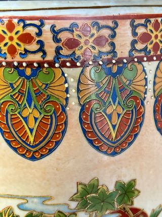 Porta ombrelli in ceramica decorato