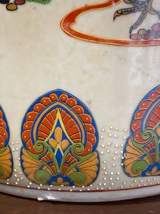 Porta ombrelli in ceramica decorato