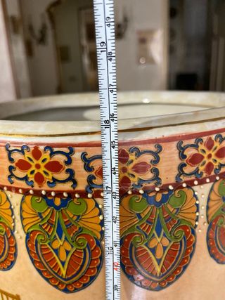 Porta ombrelli in ceramica decorato